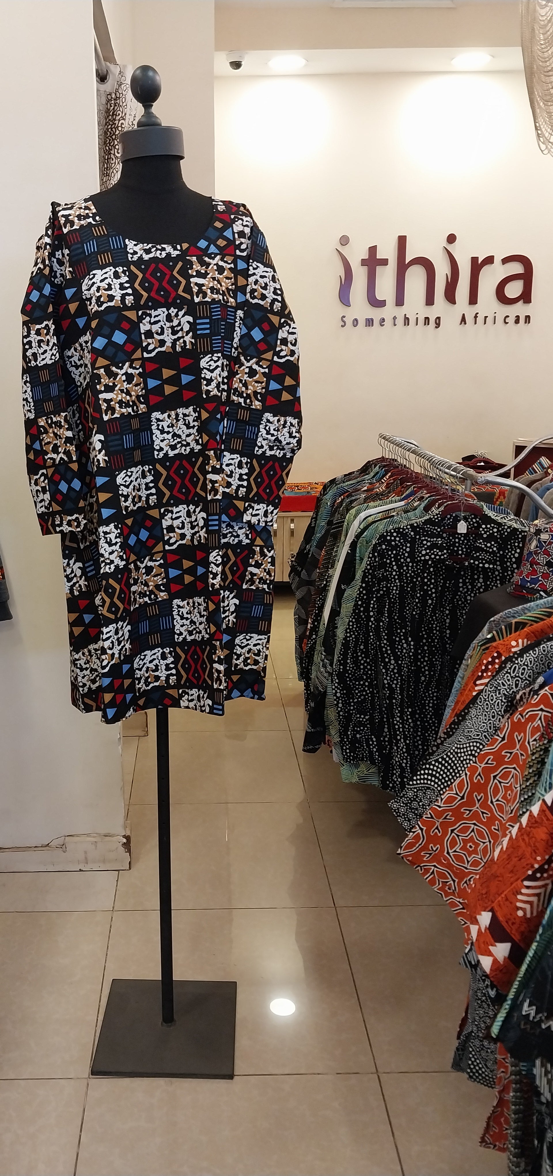Multicoloured Patchwork Sleeved Knee-Length Dresses – Effortless Style Meets Everyday Comfort