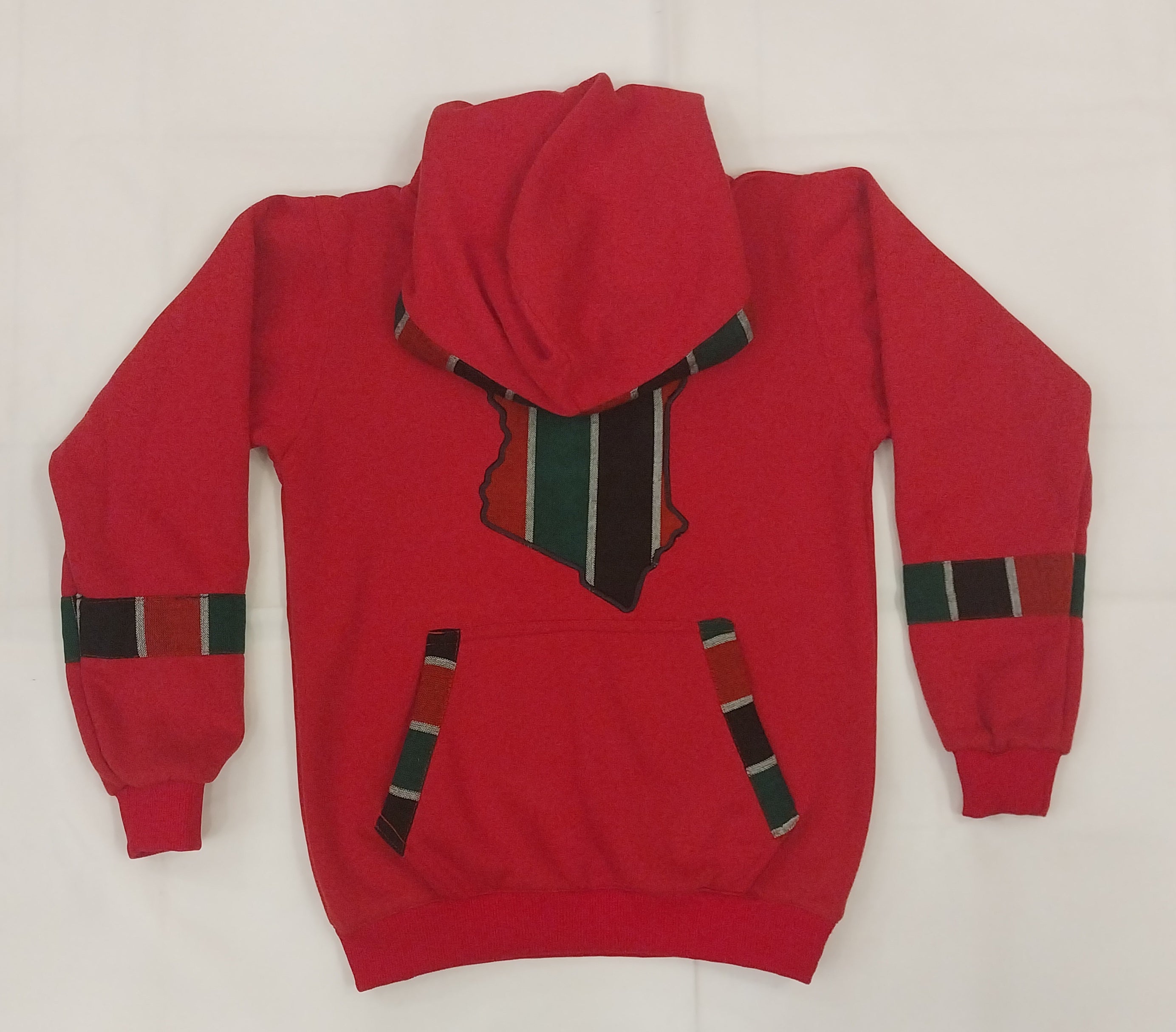 Red Minimalist Kenyan Accent Hoodie