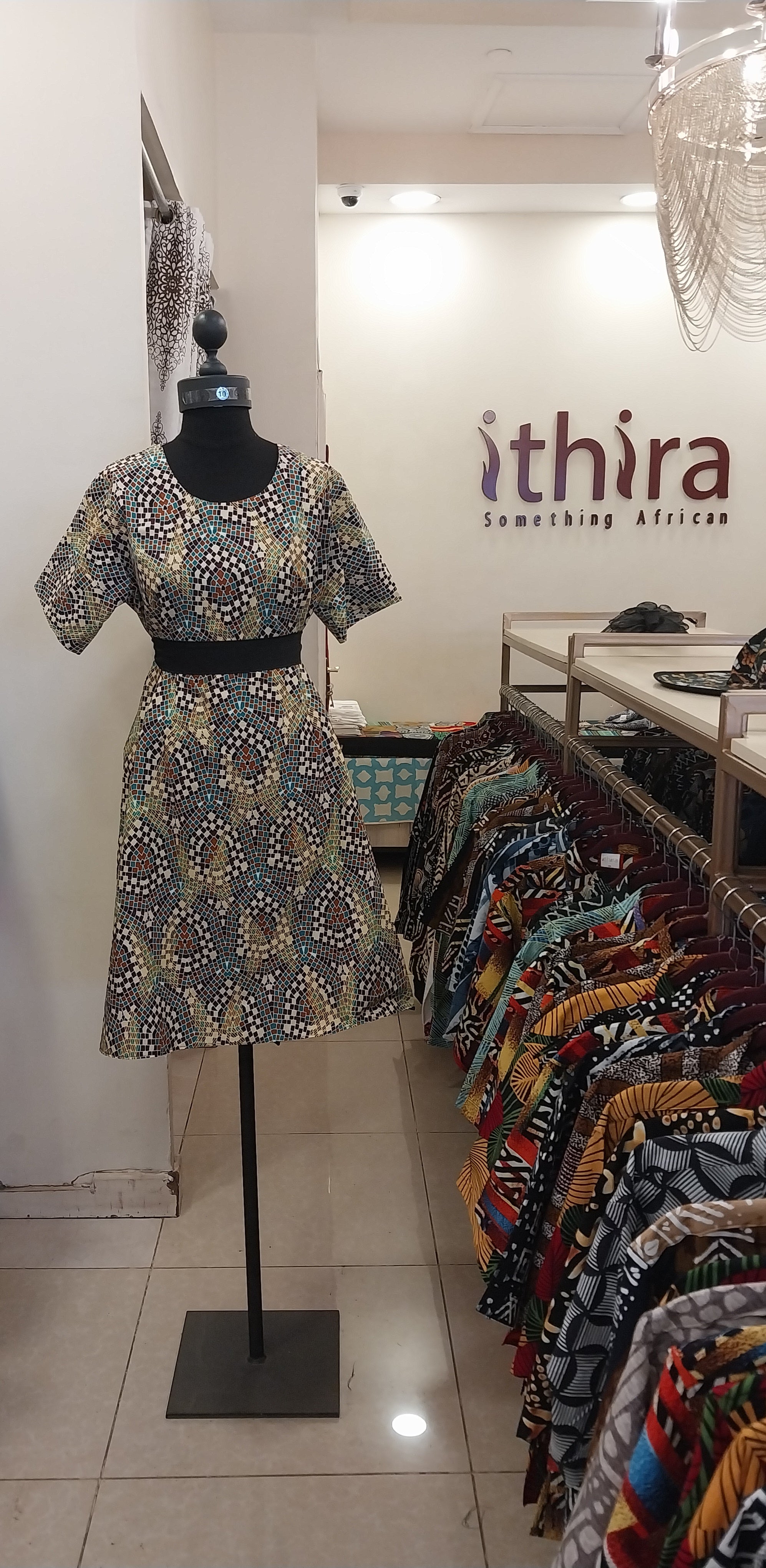 Beige &Teal Checked Sleeved Knee-Length Dresses – Effortless Style Meets Everyday Comfort