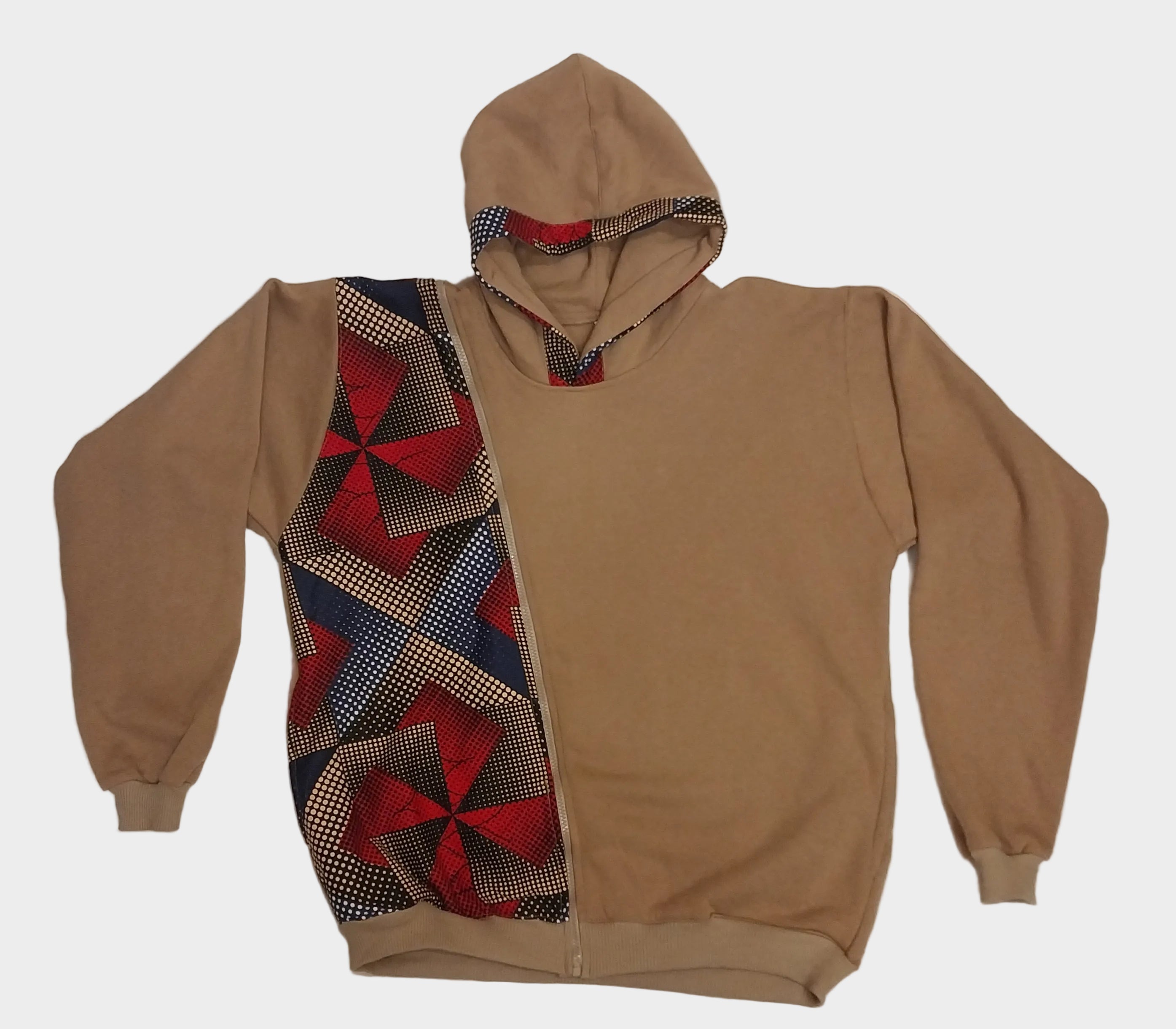 Brown African Map Minimalist Hoodie