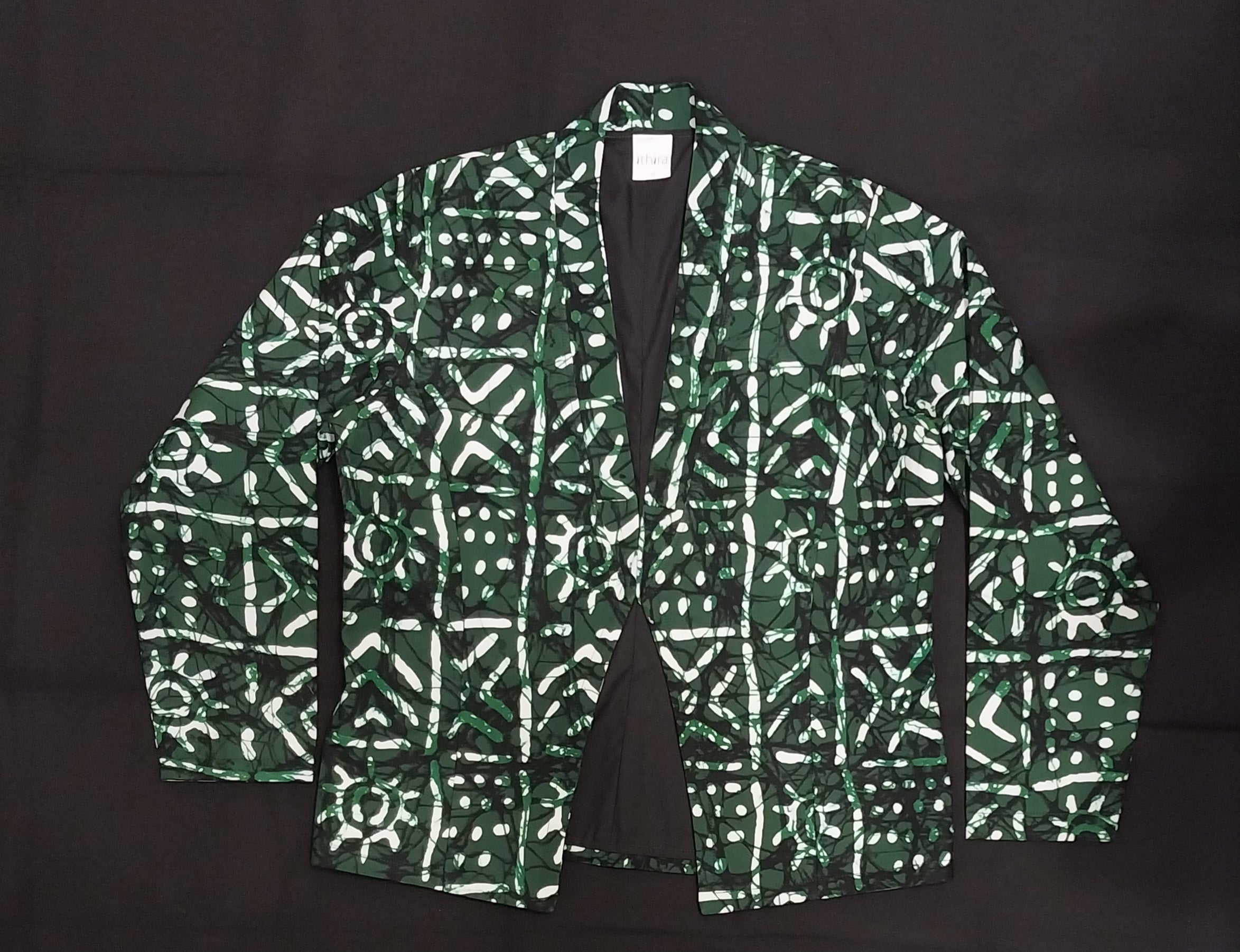 Green African Print Kitenge Blazer - Bold Corporate Jacket