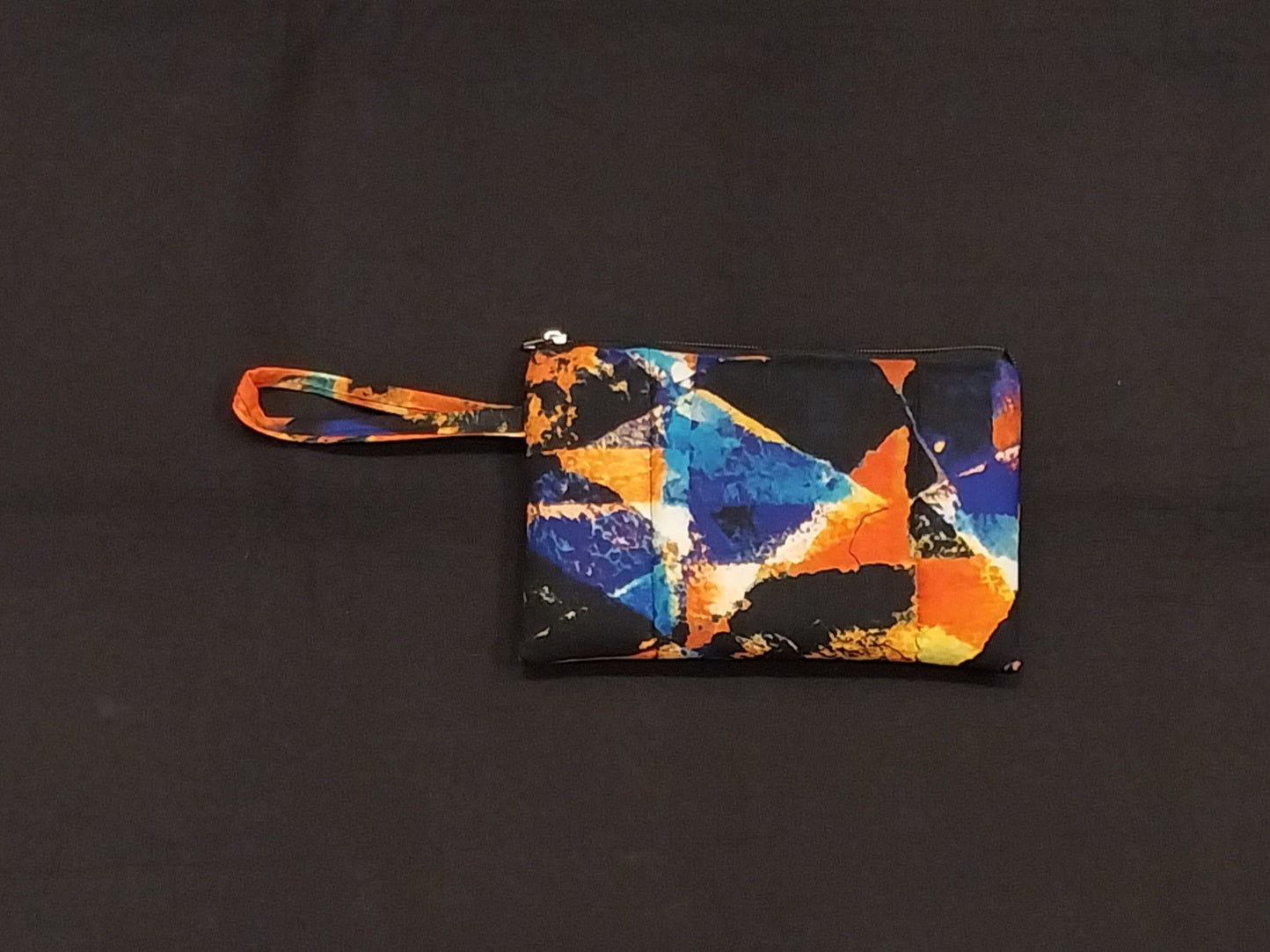Multicolor Geometric Kitenge Zipper Makeup Pouch