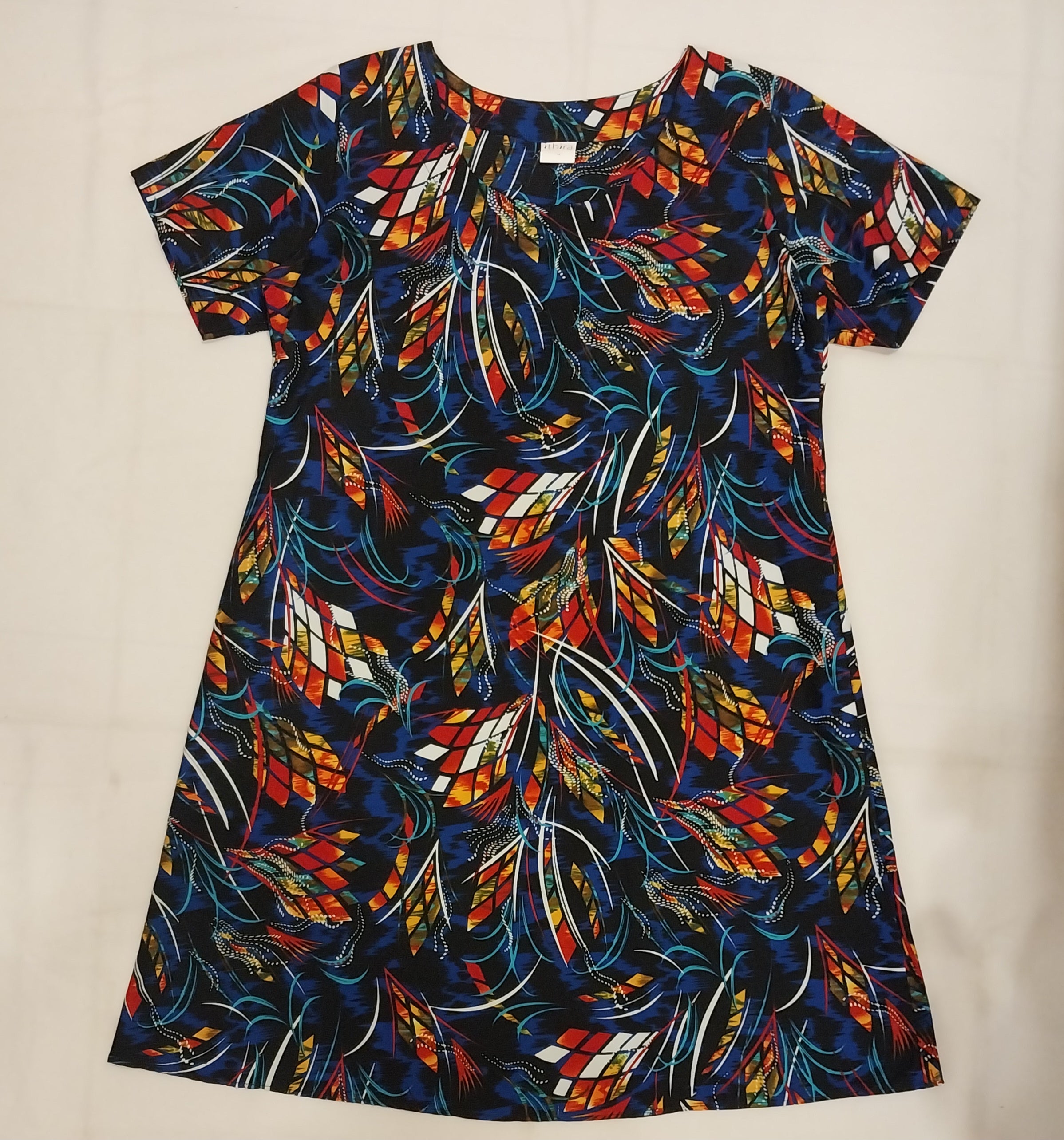 Blue Floral Sleeved Knee-Length Dresses – Effortless Style Meets Everyday Comfort