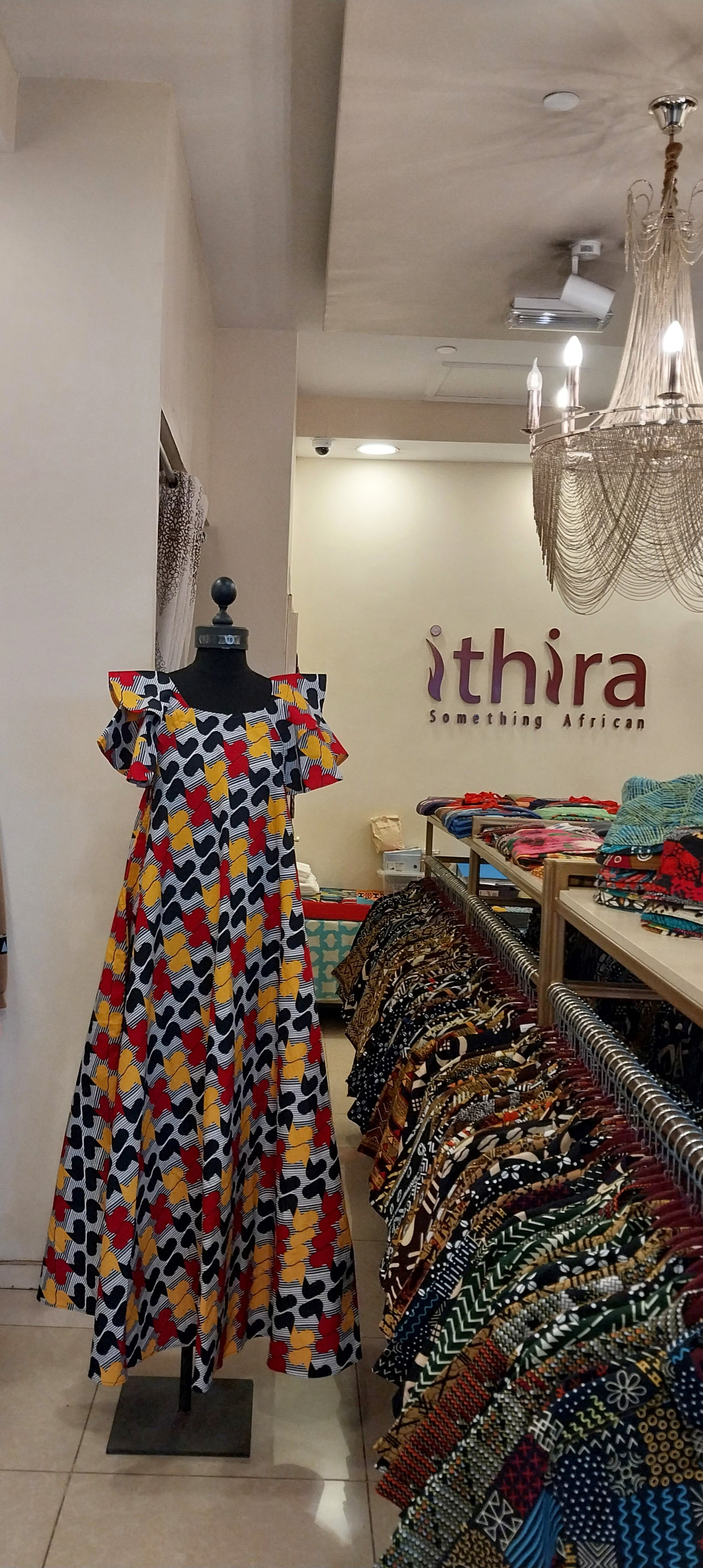 Yellow & Red Geometric Double Flared Short Sleeve Tent Dress – Effortless Comfort &amp; Modern Style