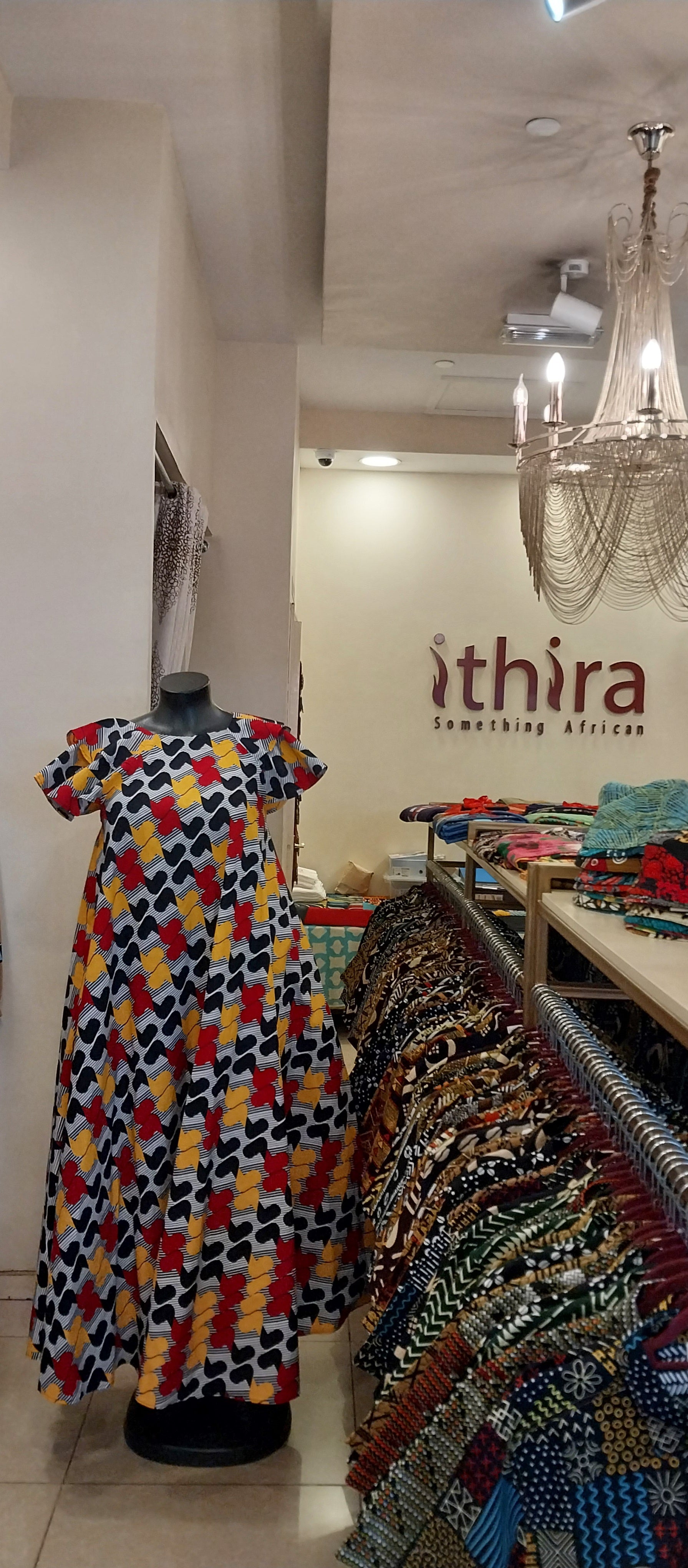 Yellow & Red Geometric Double Flared Short Sleeve Tent Dress – Effortless Comfort &amp; Modern Style