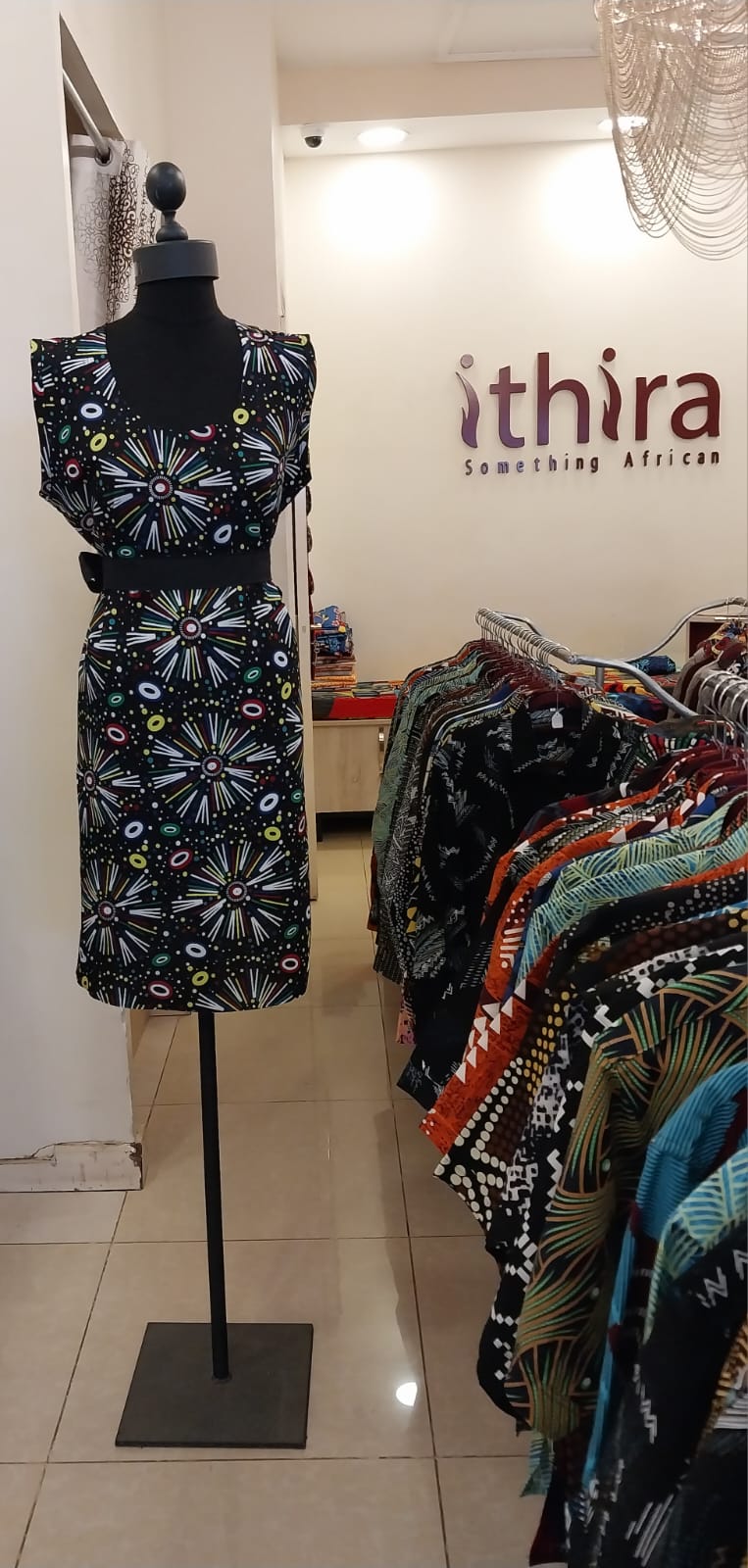 Playful Kitenge Sleeveless Knee-Length Dress - African Print A-Line Dress