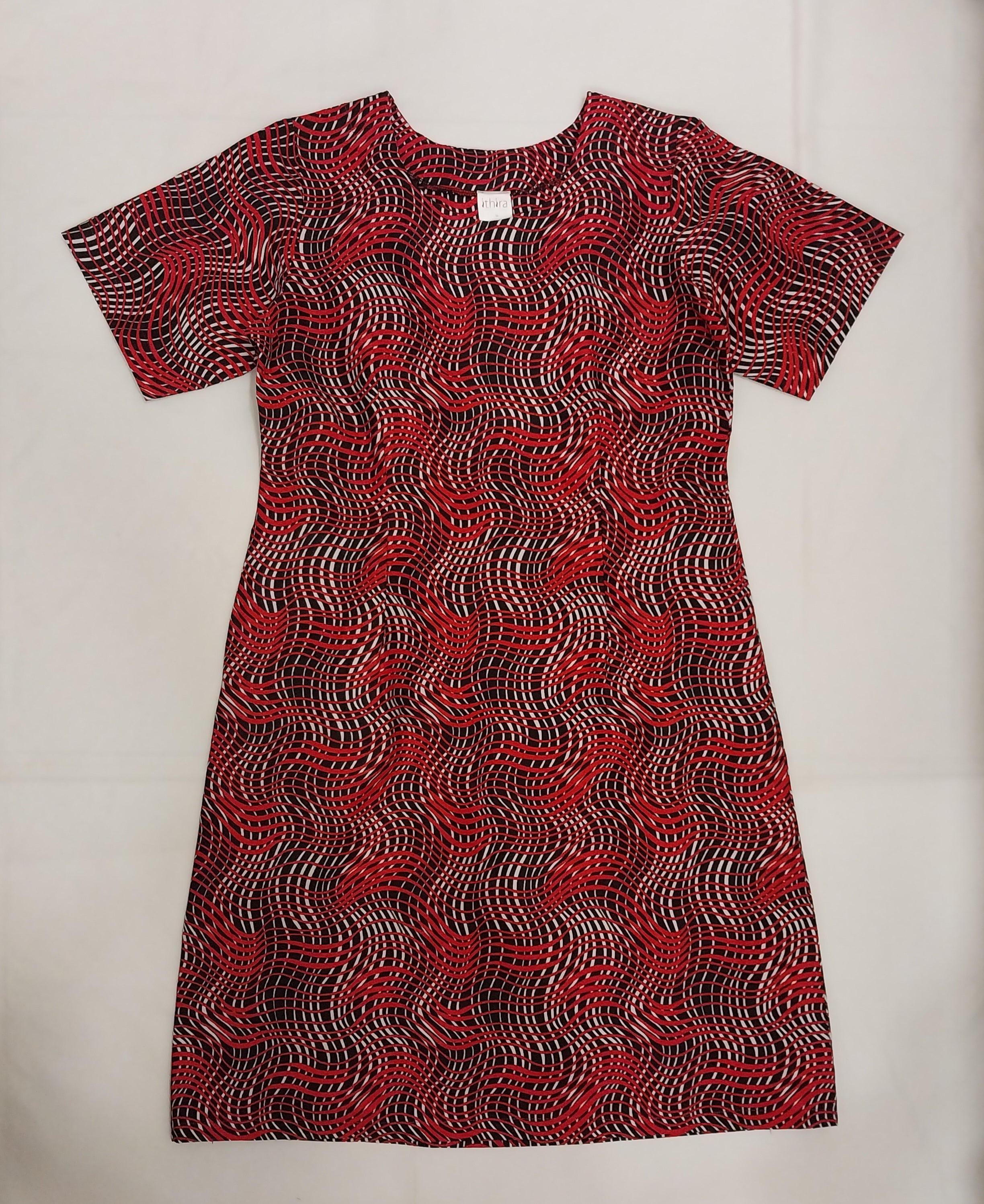 Red Sleeved Knee-Length Dresses – Effortless Style Meets Everyday Comfort